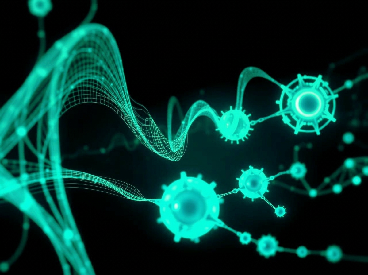 Abstract visualization of neural networks and molecular structures